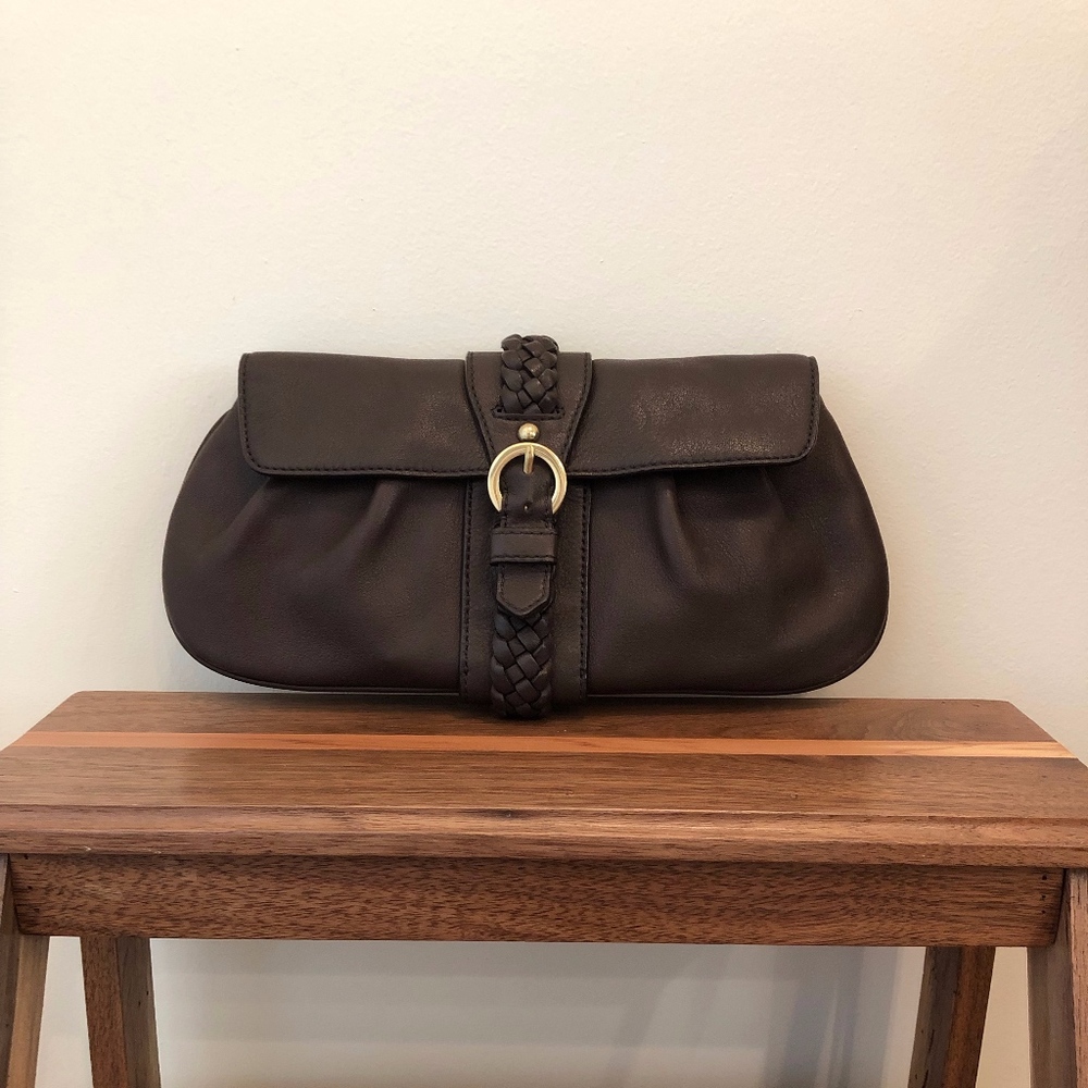 Banana Republic leather clutch
